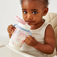 Itzy Sips™ - Straw Cup With Snap-Close Lid: Ribbons & Roses