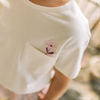 Cream T-shirt with back illustration, child