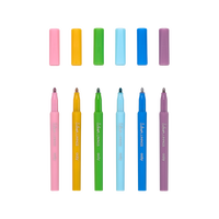 silver linings outline markers - set of 6