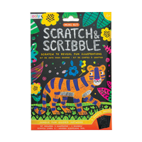 jungle fun scratch and scribble mini scratch art kit