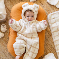 Cream sherpa one piece, newborn