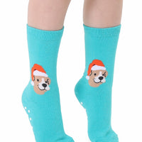 SANTA PUPPY 3D KIDS CREW SOCK