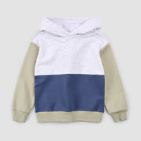 Blue Color Block Hoodie