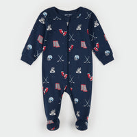 Goal Getters Print on Dress Blue Sleeper