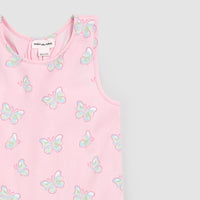 Butterflies on Parfait Racerback Jersey Dress