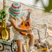 Colorful striped crochet hat, child