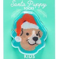 SANTA PUPPY 3D KIDS CREW SOCK