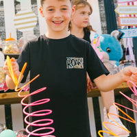 Organic Cotton Graphic Tee Black And Multicolored Dino