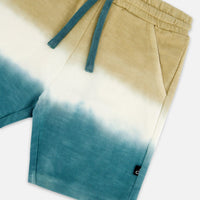 French Terry Short Gradient Beige And Teal