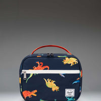 Pop Quiz Lunch Box Little Herschel | Watercolour Dinos Darkest Navy