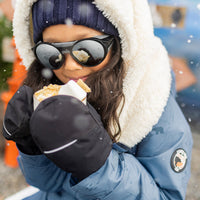 Navy knit beanie, child