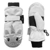 GIRLS ANIMAL FACE SKI MITTENS