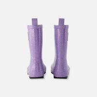 Rain Boots In Natural Rubber Purple Glitter