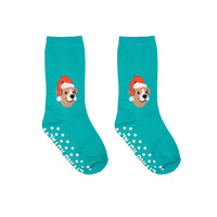 SANTA PUPPY 3D KIDS CREW SOCK