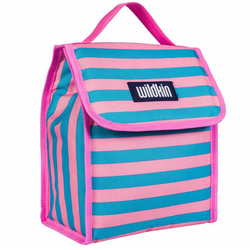 Pink Stripes Lunch Bag