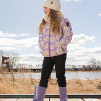 Rain Boots In Natural Rubber Purple Glitter