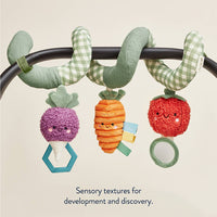 Itzy Bitzy Spiral Car Seat Activity Toy: Veggie
