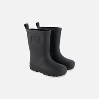 Rain Boots In Natural Rubber Black