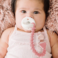 Sweetie Strap Beaded Pacifier Clip - Pink
