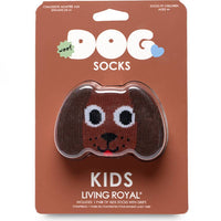 3D Packaged Crew Socks - Kids - Puppy Dog - Brown