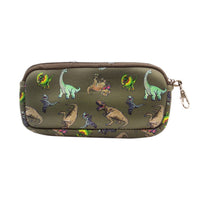 Boys Sunglasses Kids with Brown Dino on Sunnies and Zip Case