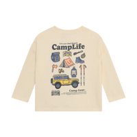 T-shirt Camp Longsleeve Backprint | Sandshell