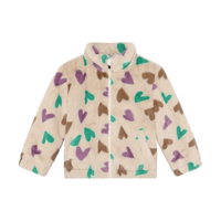 Daily7 Kid Girl Teddy Jacket Hearts