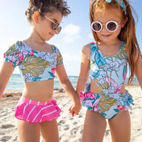 Silver Seaside Two Piece Swimsuit