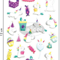 Cooky Stickers Unicorn Birthday 24 Stickers