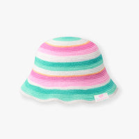 Colorful striped crochet hat, child