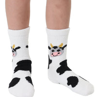 Cow Kids Fuzzy Socks