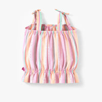 Colorful striped top, child