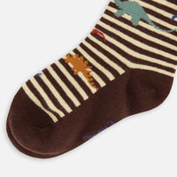 Socks Brown And Beige Stripe