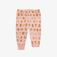 PINK TWO-PIECES PAJAMA WITH AN ALL OVER PRINT OF DELICIOUS COOKIES IN POLYESTER, BABY