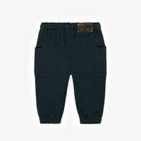 NAVY CASUAL PANTS IN FRENCH TERRY, BABY