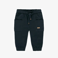 NAVY CASUAL PANTS IN FRENCH TERRY, BABY