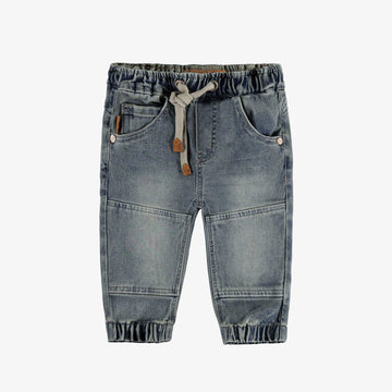 PANTS IN STRETCH RECYCLED DENIM, BABY