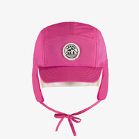 Pink winter cap in polyester, baby