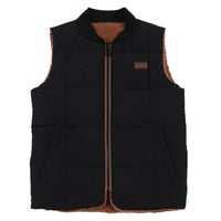 Black Reversible Sleeveless Quilted Vest