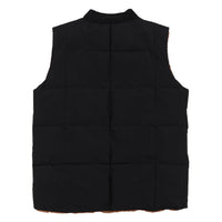 Black Reversible Sleeveless Quilted Vest