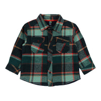 Baby Boy Forest Plaid Shirt