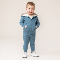 Baby Boy Teal Two-Piece Hooded Jacket Set