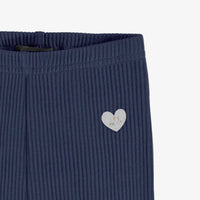 Navy blue rib knit leggings, baby