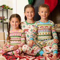 Blue Fun Fair Isle Cotton Pajama Set