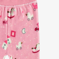 Pink velvet leggings, newborn