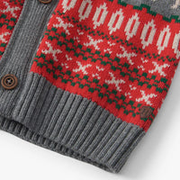 Winter Elk Shawl Collar Cardigan