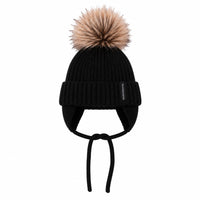 Black Beanie with Earflaps