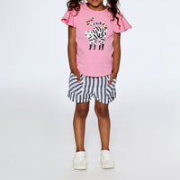 Striped Seersucker Short Black