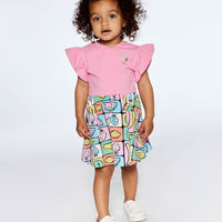 Organic Cotton Jersey Bi-Dress Printed Fruits Square