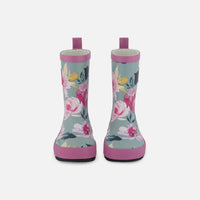Rain Boots Printed Watercolor Roses